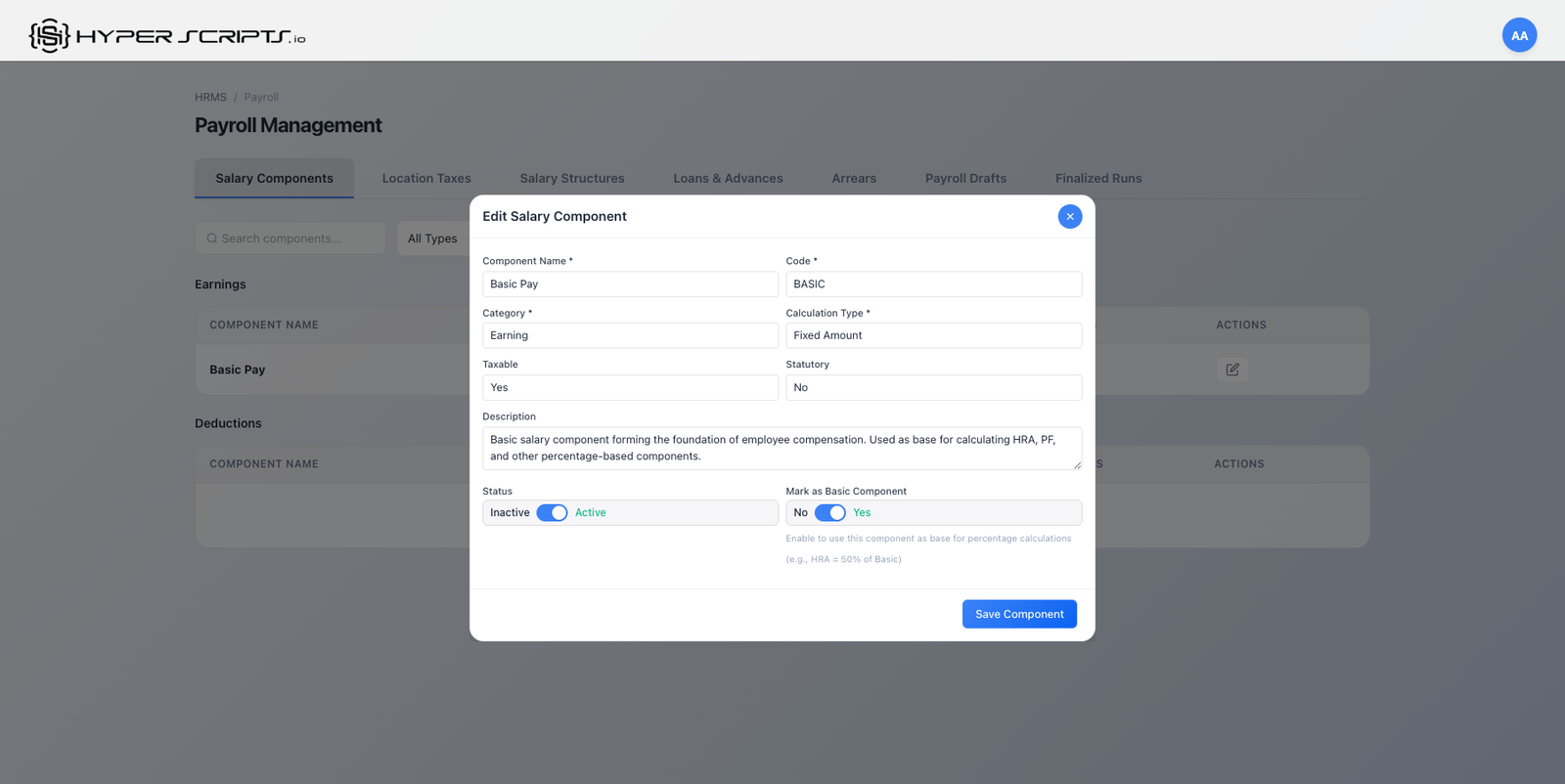 Basic Pay Configuration